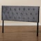 Baxton Studio Felix ModernGrey Velvet Upholstered Headboard-Queen 198-12411-ZORO - alternate 8